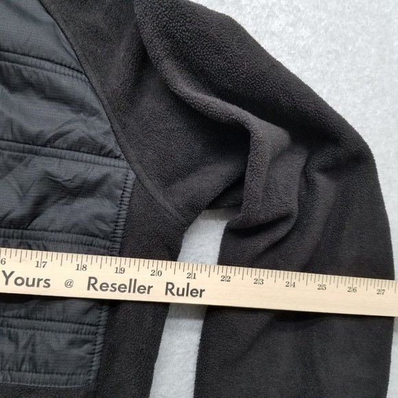 New Balance Jacket Mens Medium Black Zip Fleece Pockets Mock Neck Outdoor - Picture 9 of 11